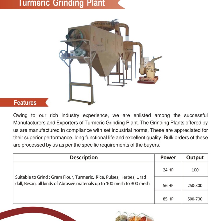 Turmeric Grinding Plant